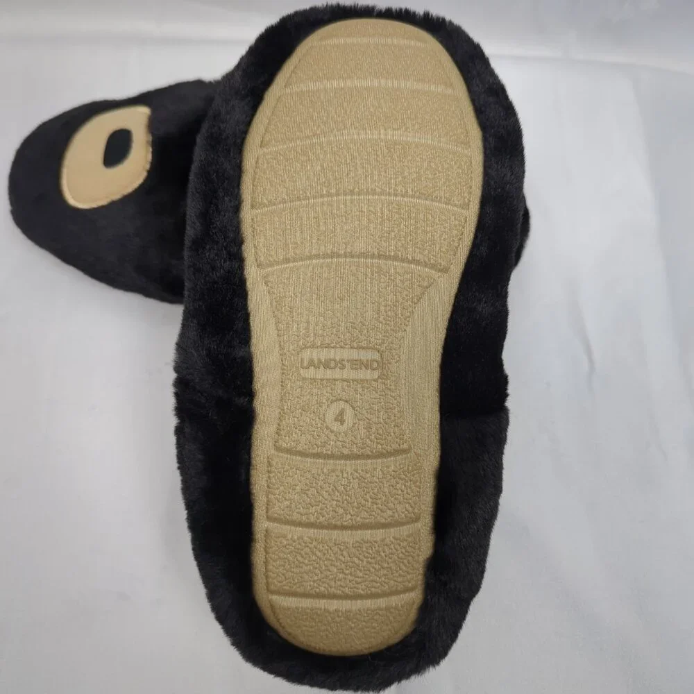 Land's End Bear Faux Fur Slippers - Picture 5 of 5